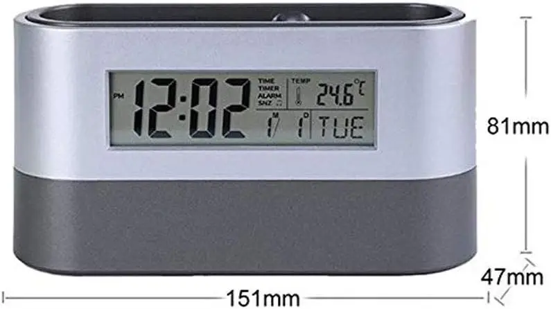 Promotional Gift Electronic Digital Alarm Pen Holder Clock With Gadget Storage Box Desktop Display