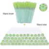 50pcs green glass