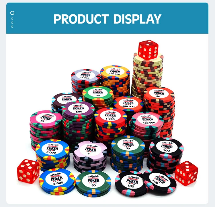 Wholesale Sublimation Blank Printed Logo Numbers Clay Casinos Chips
