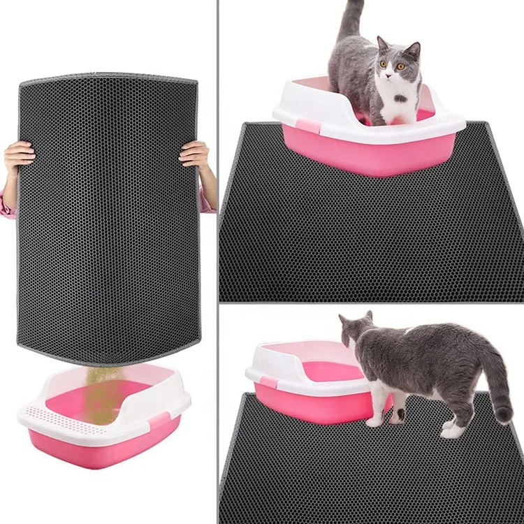 Anti-Tracking Pet Cat Litter Mat Foldable Waterproof Urine Proof