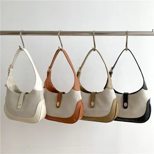 Wholesale Coin Purses Ladies Handbags Fashion Patchwork Women Hand Bags Canvas Shoulder Bag Waxed Canvas Sling Bag