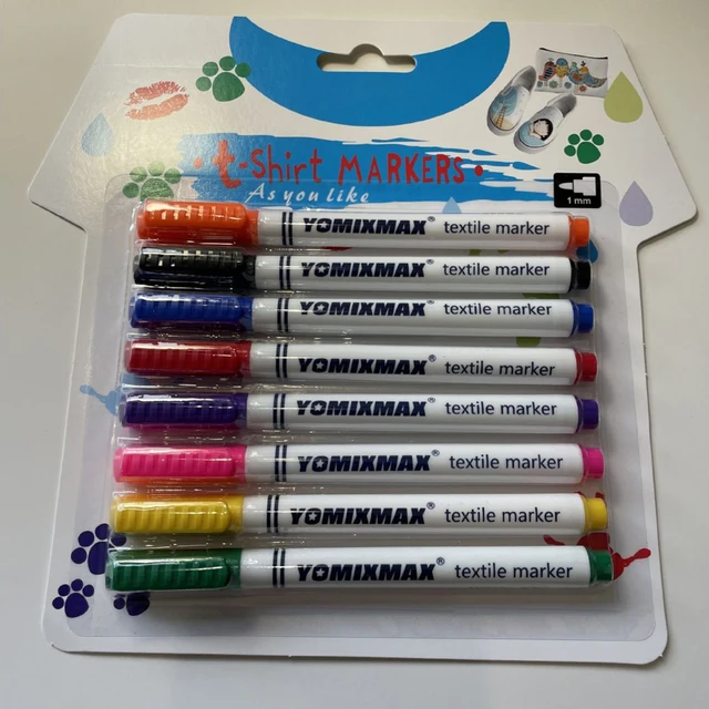 GF Hot Selling T Shirt Painting Highlighters Collection Washable Permanent Indelible Fine Point Textil Fabric Markers Pens Set