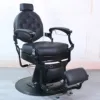 Structure de chaise noire-cuir noir-grande pompe