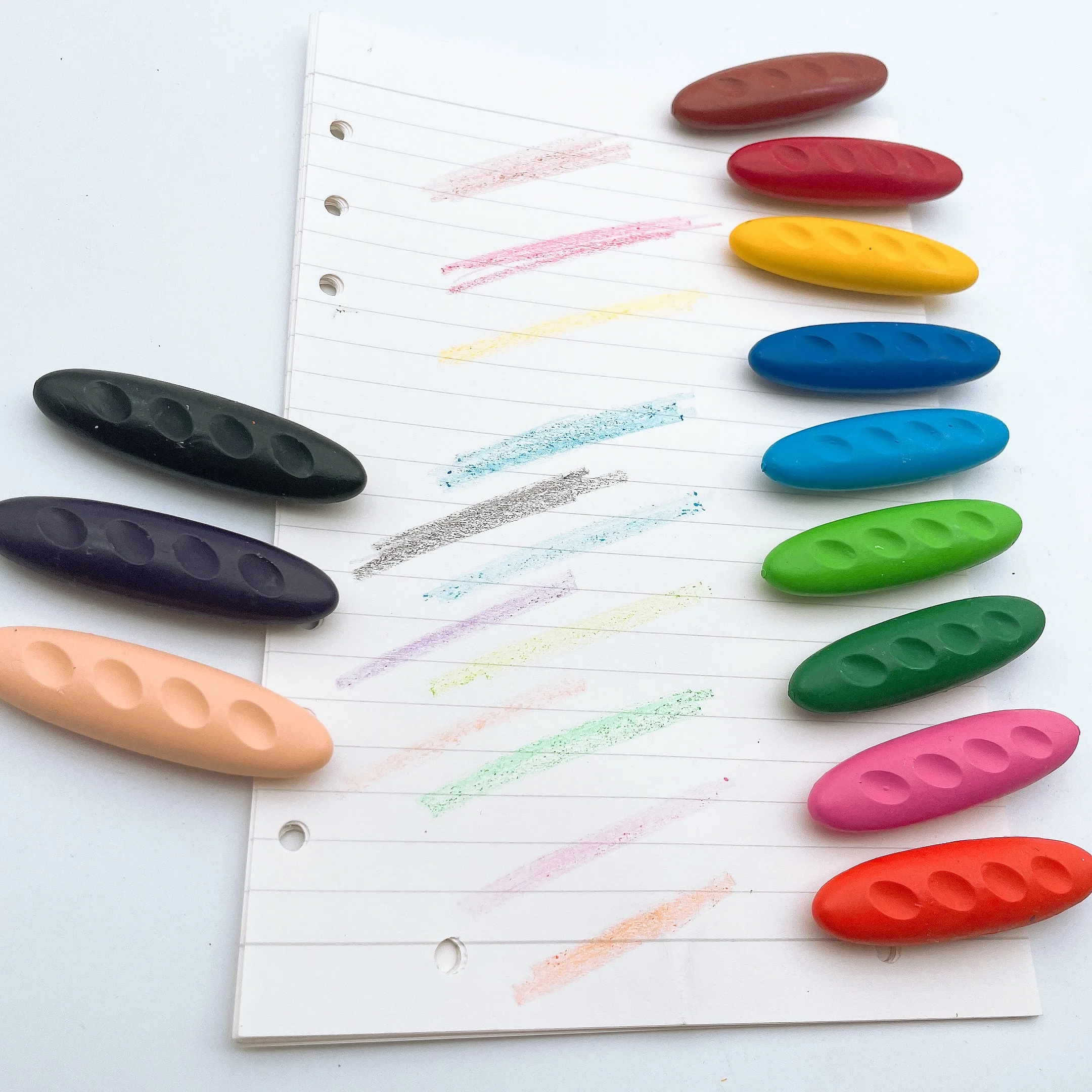 Нетоксичные моющиеся безопасные арахисовые мелки 12 цветов