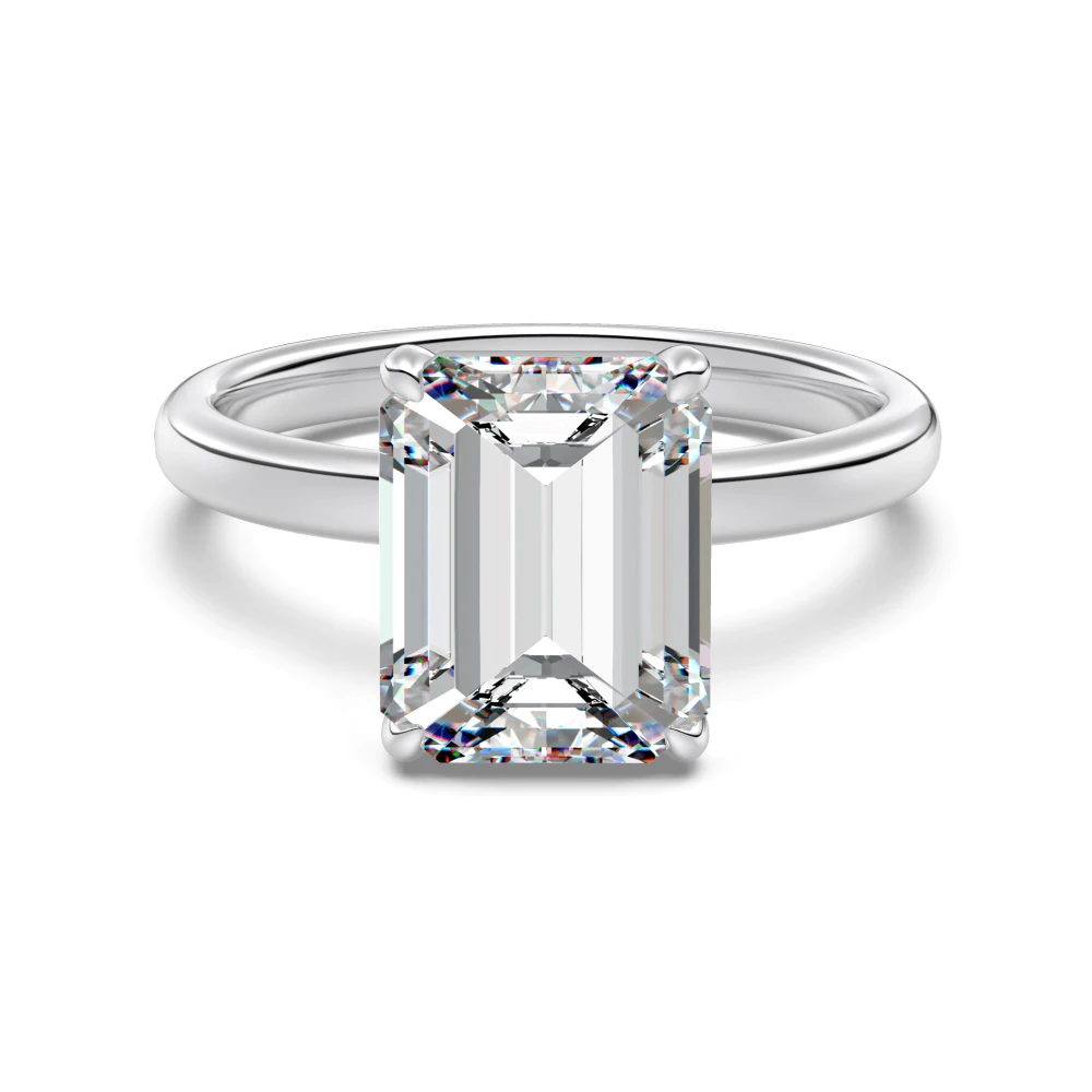 KAKODIY Classic Style Fine Jewelry 925 Sterling Silver 4.0ct Rectangular 5A Zirconia Bridal Wedding Engagement Promise Women's Ring detail 1