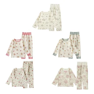 New Arrival Spring Autumn 2PCS  Homewear Children's Pajamas Set for Boy Girls Kids Sleepwear Lingerie Underwear Manufacturers