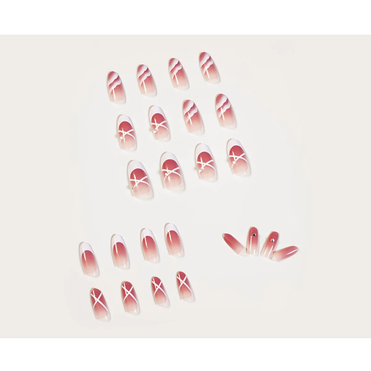 wholesale artificial full cover false nail tips press on nails with box for women