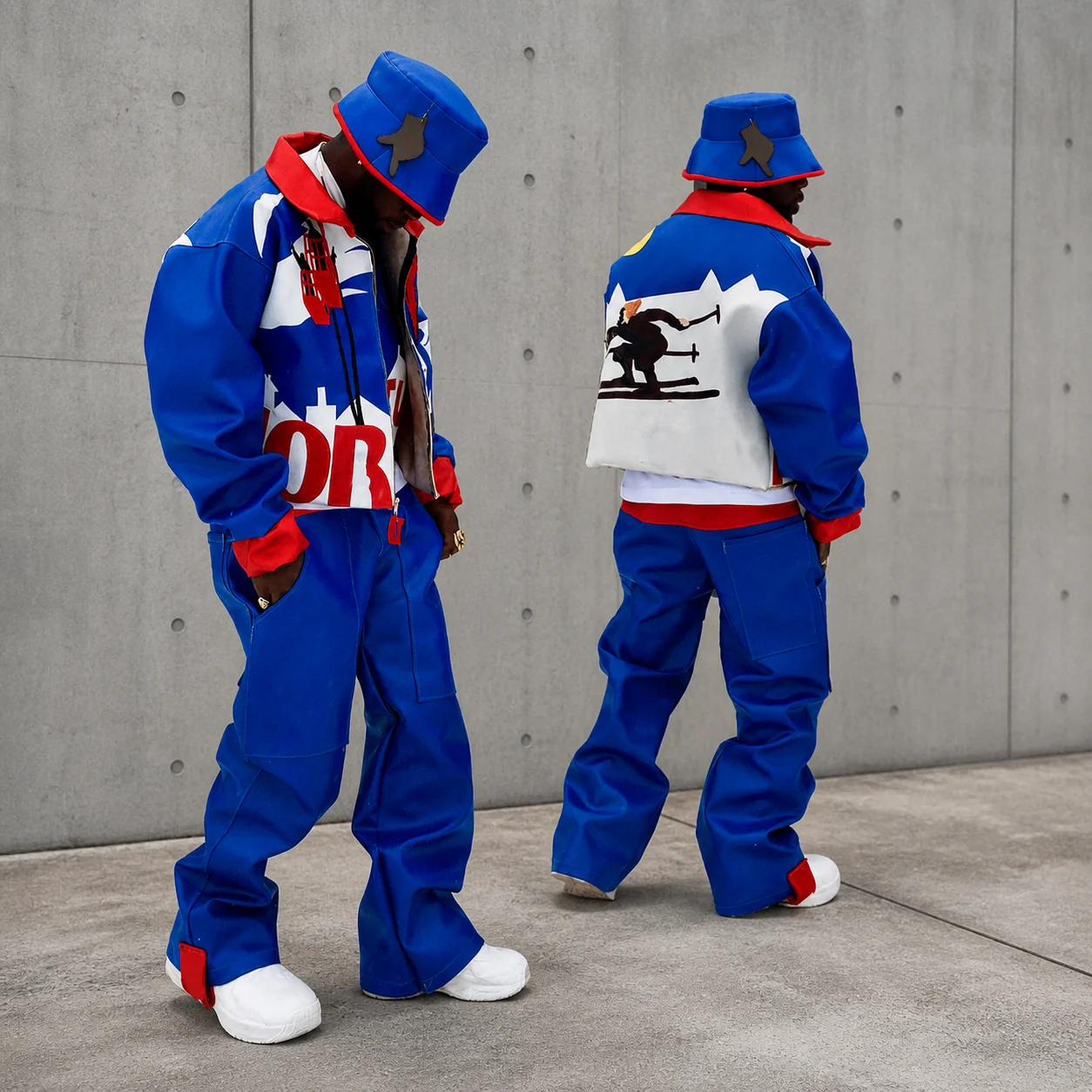 High Quality Windbreak Tracksuit Men Jogger Two Piece Set Color Block Reflective Chest Pocket Waterproof Outdoor Sports Suit