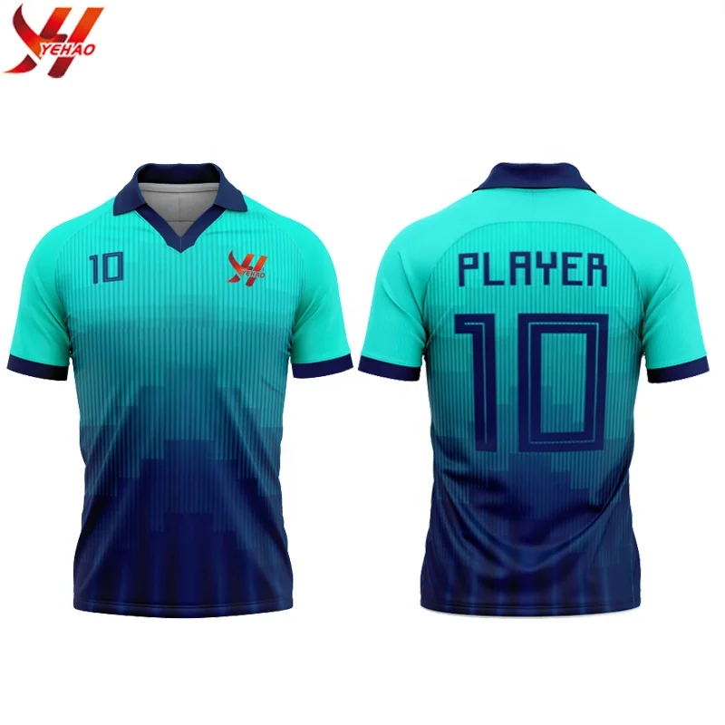 Cricket Sports Jersey Blue V-neck Design Sublimated Shirt Only - Cricket  Best Buy