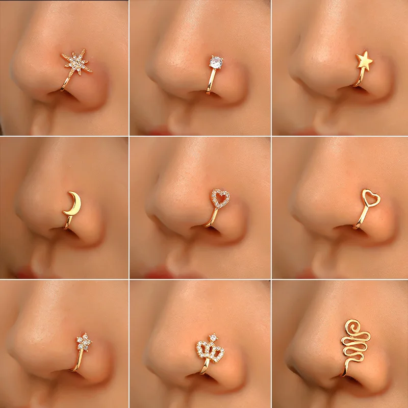 Designer gold deals nose pin