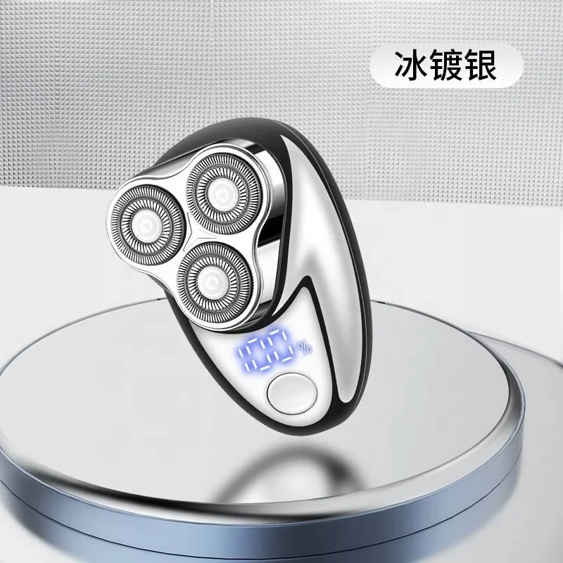 Multifunction Power Triple Blade Rotary Shaver Private Label Japanese 3 Head Men Cheap Dry Mini Electric Shaver