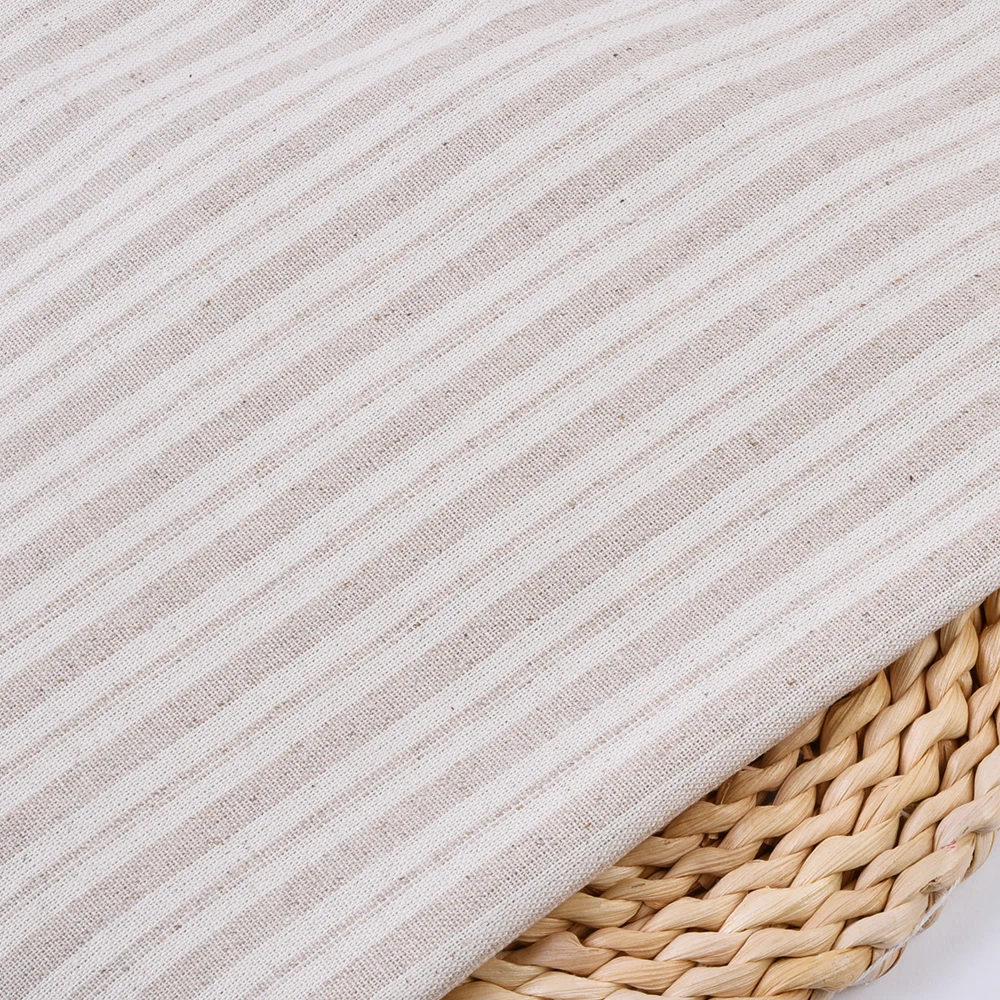 product excellent quality yarn dyed woven  stripe linen rayon fabric for clothing women-5