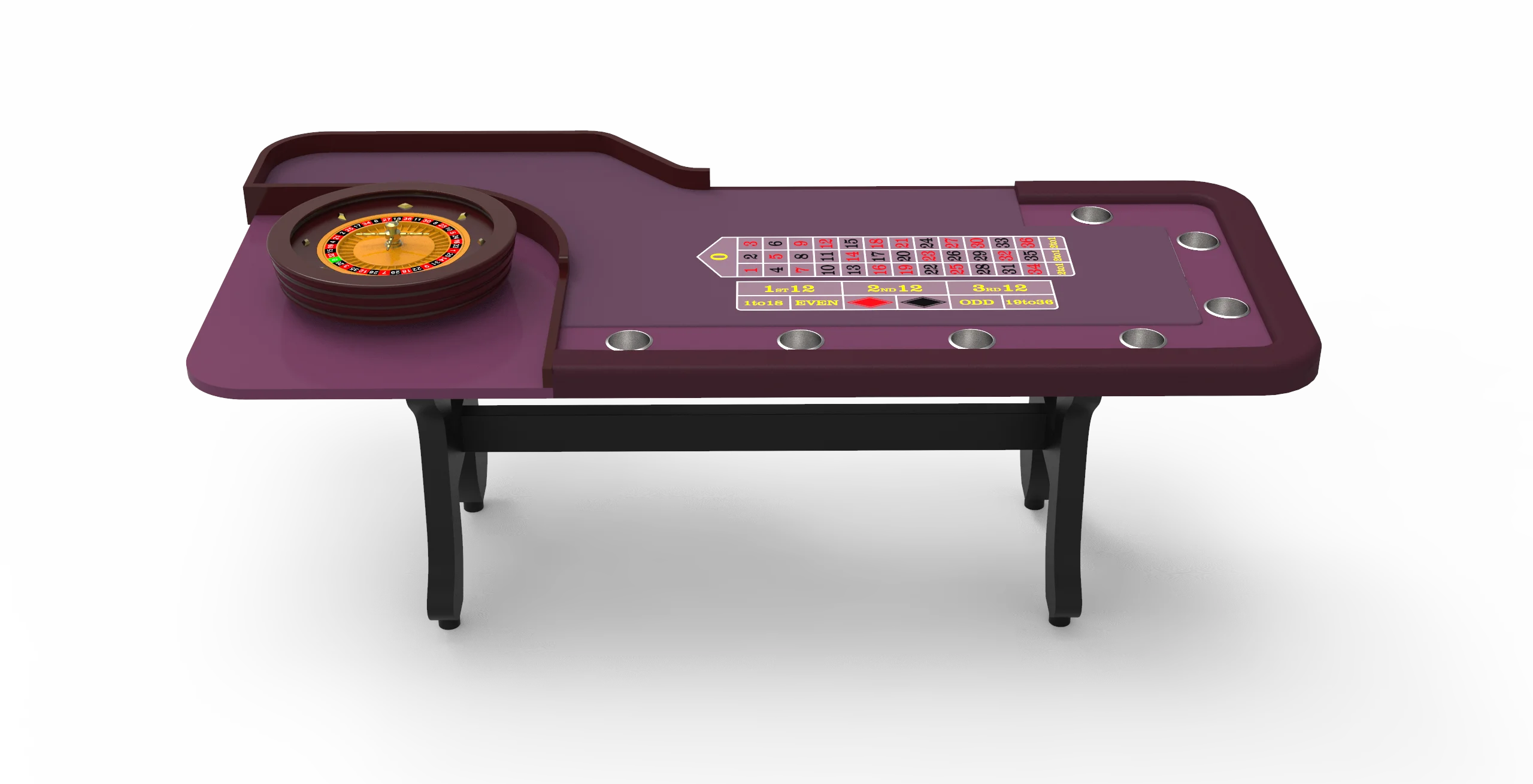 Deluxe Casino Professional Gambling Roulette Table Poker Table Quality