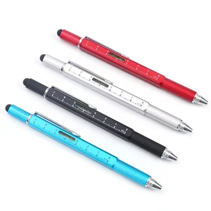Promotional Gift Architect Touch Stylus Multifunction Small Tool Set Metal Ball Pen