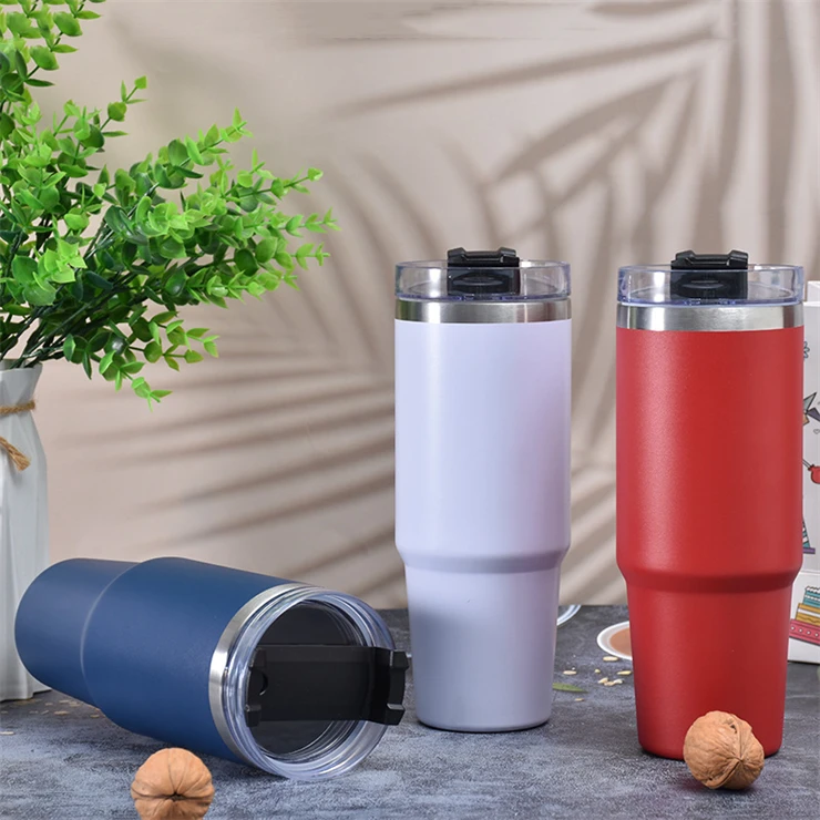 Double Wall Vacuum Copo Termos 18/8 Stainless Steel Outdoor Stainless Steel  Coffee Mug with Lid Travel Mugs Asian Zen