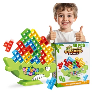 EPT Kids Educational Toy Balance Blocks Game Kids Board Game 48 PCS Russia Building Stacking Toys Plastic Puzzle Toys