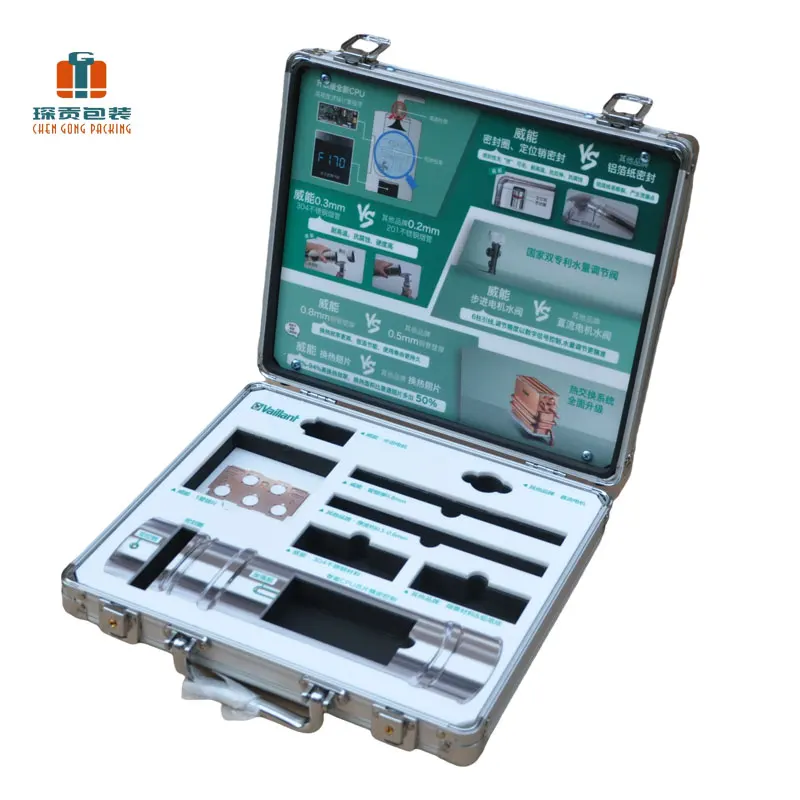 Customizable Metal  Hard Case Aluminum Demo case Box Suitcase with Brand Display case Customization