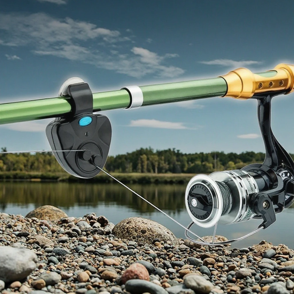 electronic fishing pole bite alarm with LED Light, 2025 New Smart Fish Bite Alarm Sound Bite Alert Bell with LED Lights, Upgrade Fishing Alarms Bite Alarms for Fishing Poles Multipack (2) sealed without bolt Electronic LED Fishing Bite Alarm,
