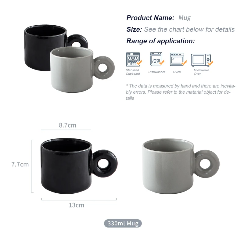 product fenn nordic ceramic manufacturers glossy black porcelain unique cute coffee mug wholesale ceramic mug custom gift mugs-60