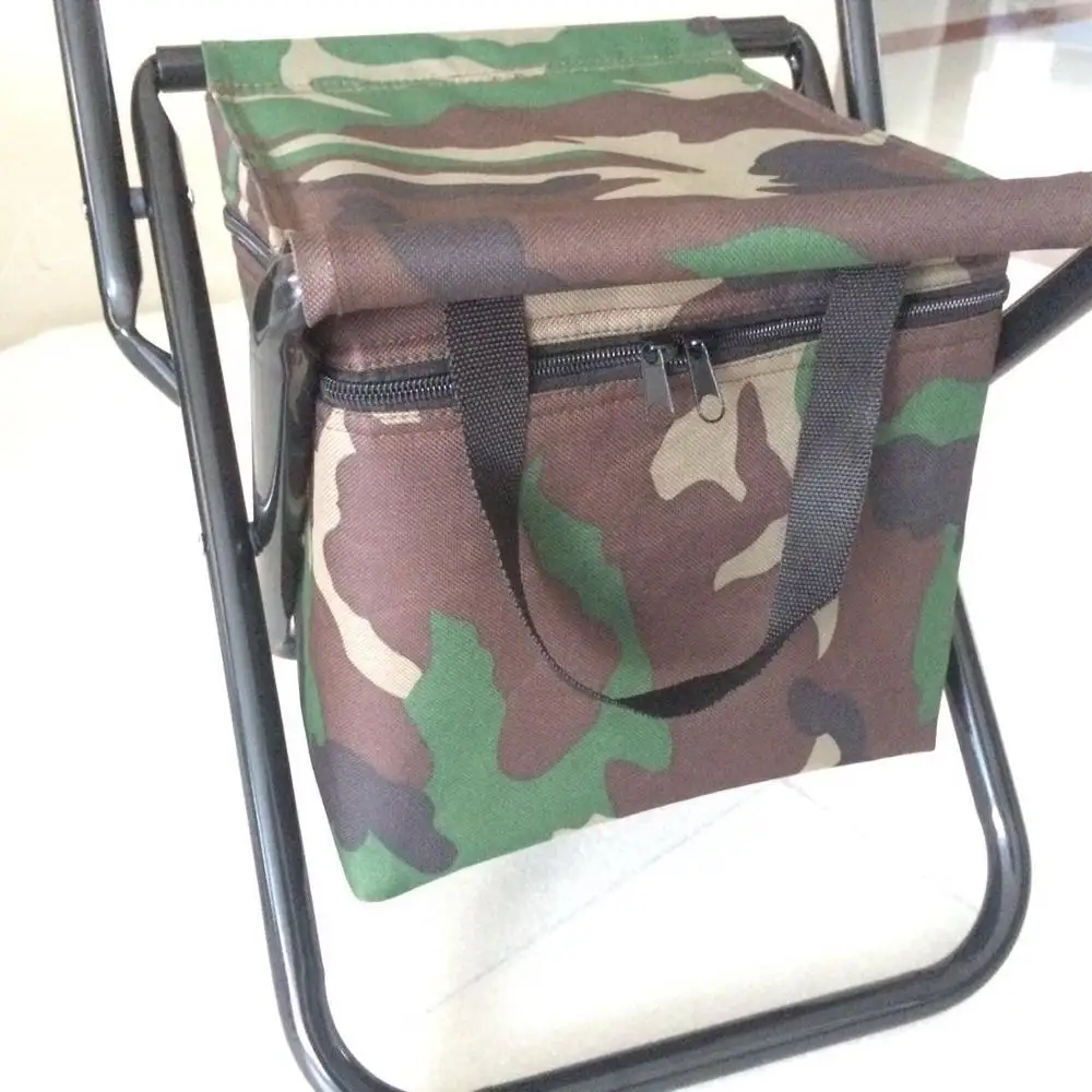 2022 Folding Stool Backpack Chair with  Insulated Cooler Bag Sustainable Seat Doite Beach Compartment Fishing Straps