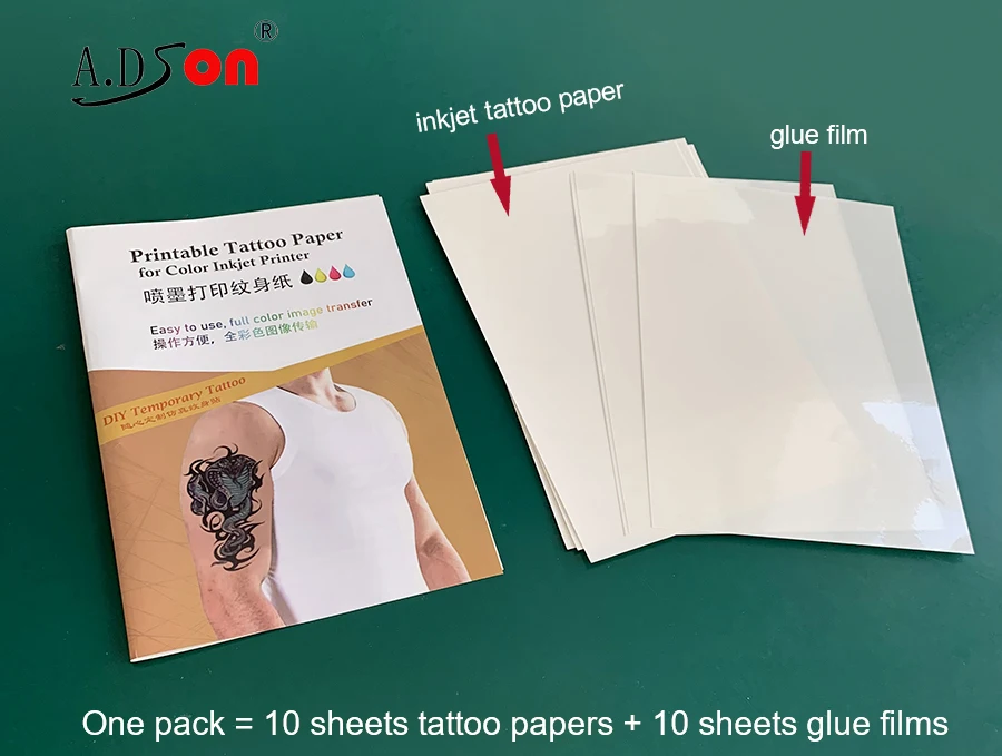 DIY Temporary Tattoo Paper for Inkjet Printers Water Slide Decal