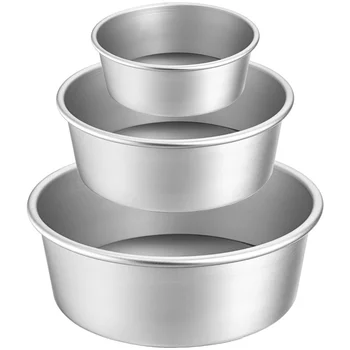 Newel Mold Aluminium Tin-Cans-For-Cake Cookware And Bakeware 4/5/6/7/8/9/10 Inch Pans Food Grade Big Round Metal Tin For Cake