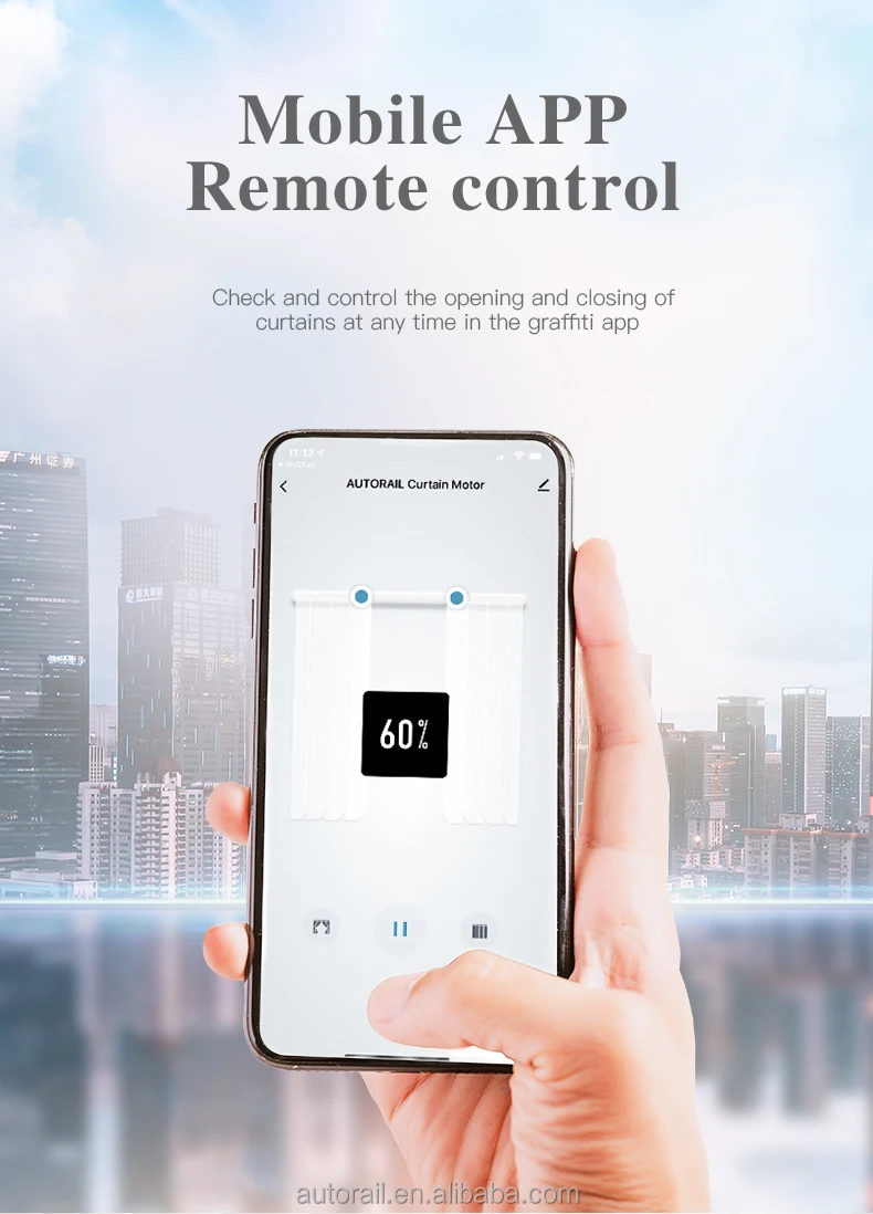 Newest Design Silent Electric Vertical Blind Track Vertical Blinds