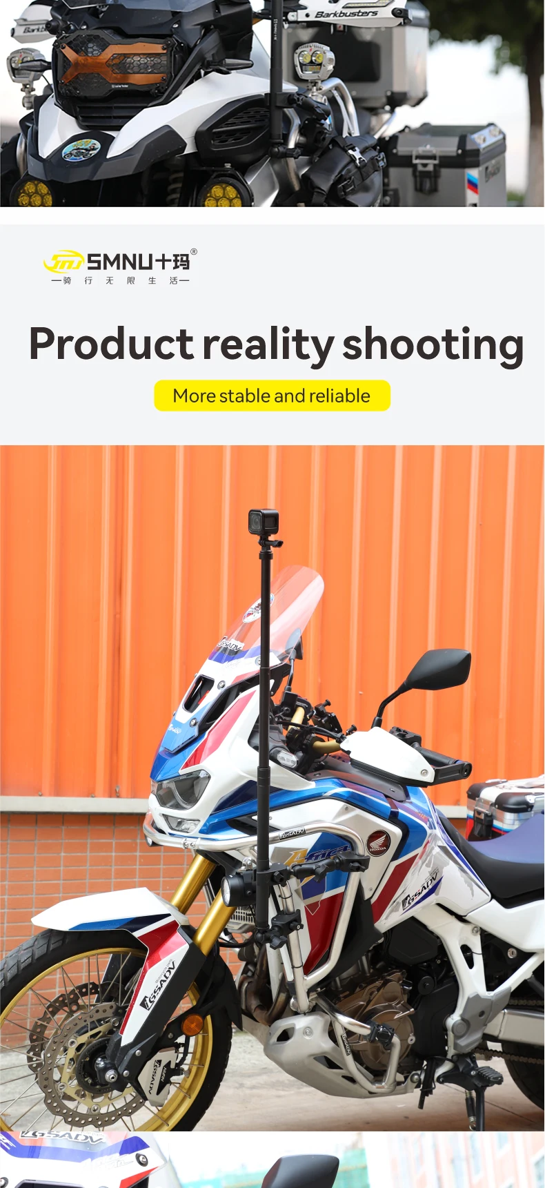 Factory Direct Sale Hot Selling Motorcycle Bike Camera Mount Sports Camera Motorcycle Mount Action Camera Mount Motorcycle supplier