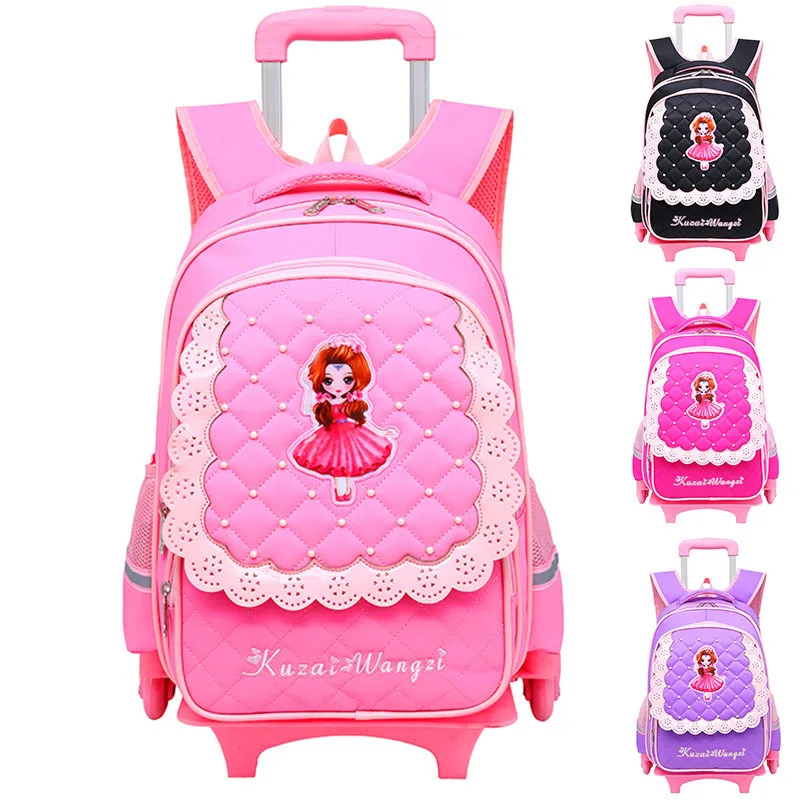 Rolling Backpack for Girls Cute Dots-print Trolley School Bags Kids Carry  On Luggage with Handbag Elementary Book Bag, 2 Wheels-pink, 2 Wheels,  Traveling : Amazon.in: Fashion