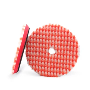 SPTA 6 Inch 1Pc V2.0 Ultra Coarse Short Wool Polishing Pad RO/DA Polisher Buffing Pad for Car Polisher Remove 1500# Sanding Mark