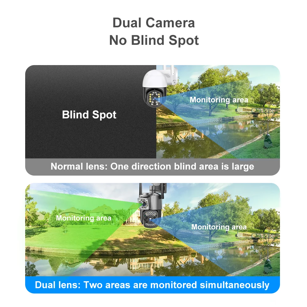 Dual Lens 4MP Pixels WIFI Made in China Wireless Home Mini Cctv 360 Rotating Security HD Camera With Night Vision Hidden