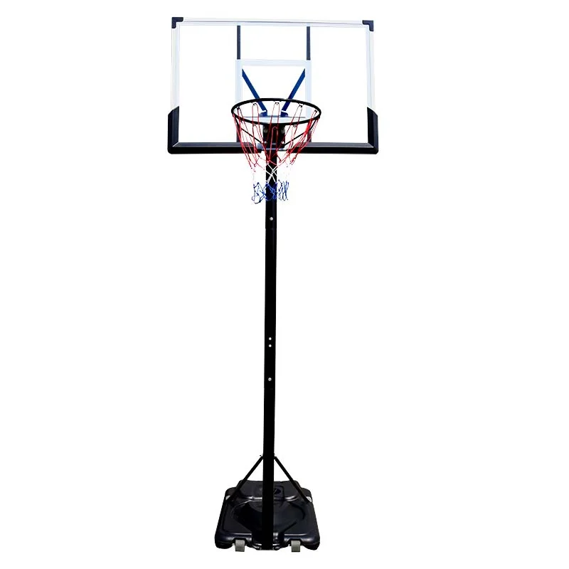 Portable Basketball Hoop with Backboard System New Design Stable Base and 2 Wheels Court Equipment for Outdoor Play