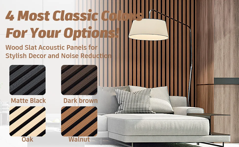 Modern Designed Wooden Acoustic Slat Wood Panels Decorative Sound Absorbing Noise Panel for Hotel/Apartment Interior TV Wall manufacture