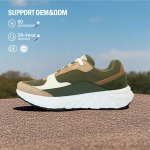 Active Running Sport Shoes Lightweight Lace-Up Sneakers Anti-Slip Feature Factory Wholesale Height Increasing Trainers Mesh