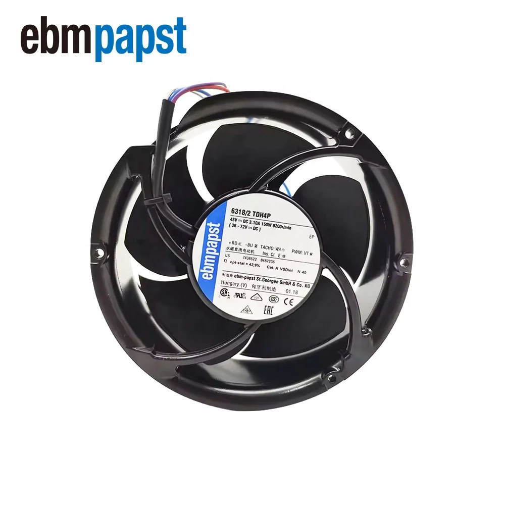 Ebmpapst 6318/2TDH4P Cooling Fan - 150W, 950m3/h, 9200RPM