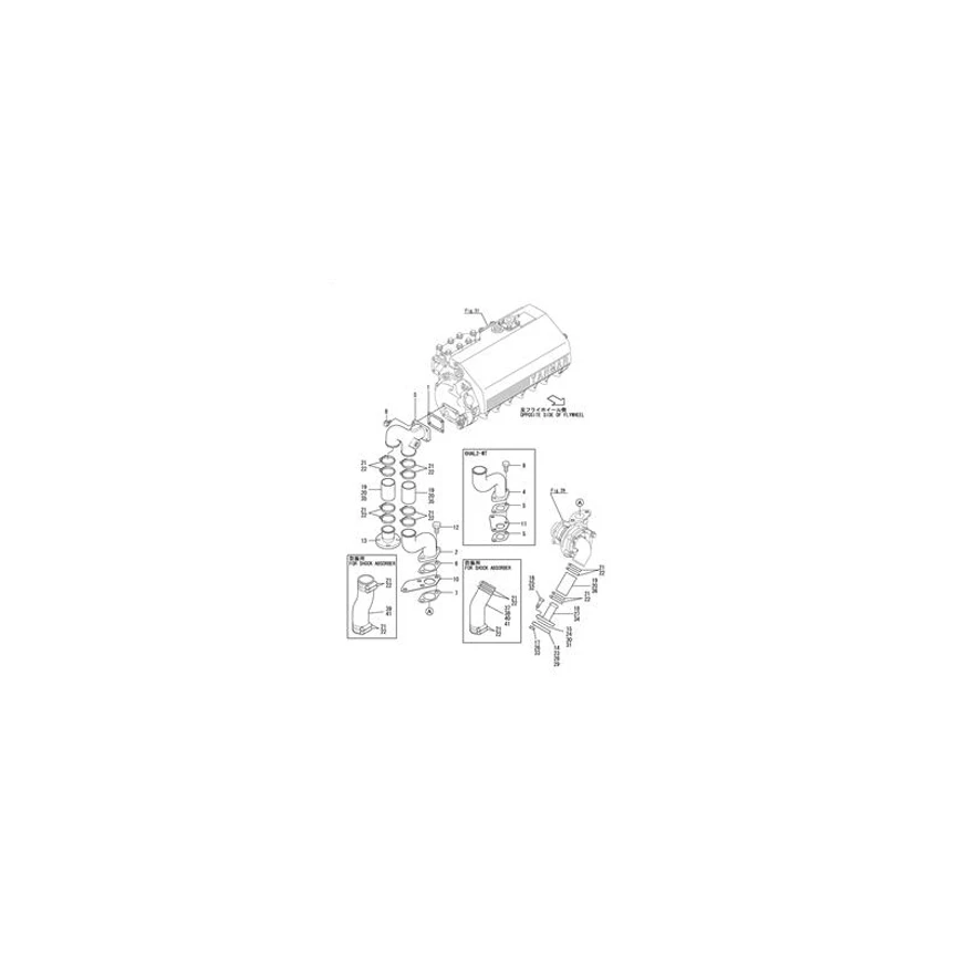 Packing 51 23421-510000 for Yanmar 6HAL2 6HAL2-WHT Engine Diesel Engine Spare Parts