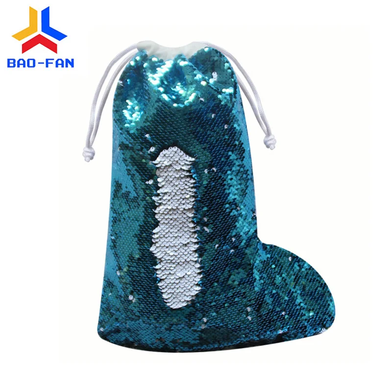 Hot sale sublimation glitter magic Sequin christmas stocking
