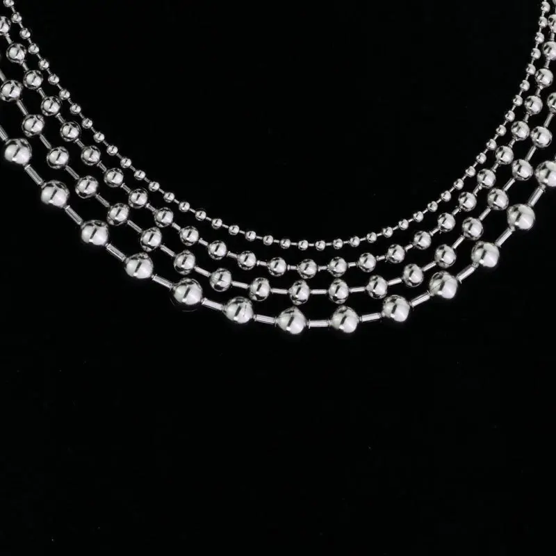 52cm Chain Diy Jewelry Accessories Stainless Steel 1.28mm Beaded Ball Chains Custom The Chain