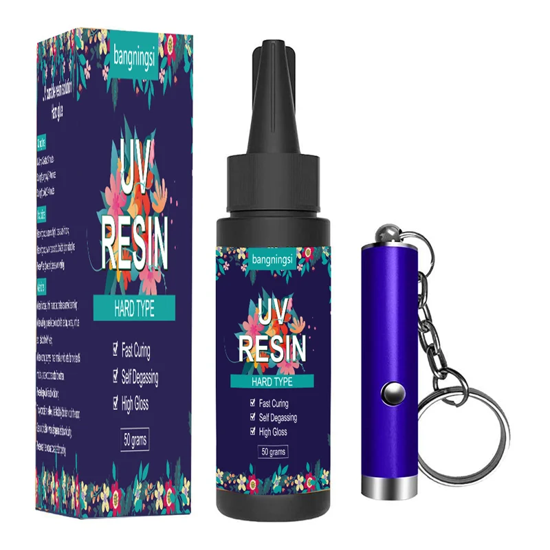 Juego De Pegamento De Gel De Fundición De Resina UV, 3.4 Fl Oz De Cura Solar Transparente No Tóxica Tipo Duro, Suministros De Fabricación De Aretes Para Moldes De Silicona, Colgantes