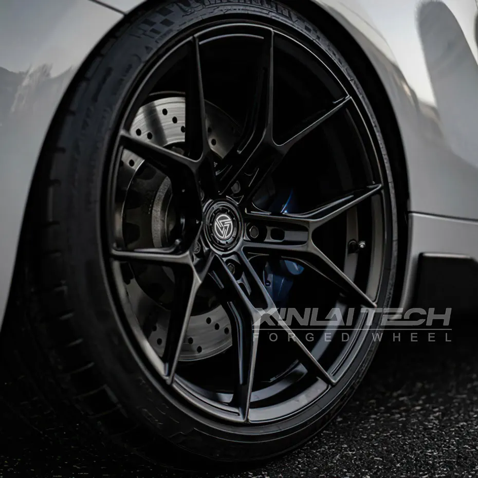 XL 1 Piece Monoblock Matte Black Deep Concave Forged Wheel 5x114.3 5x120 5x112 5x114.3 18 19 20 21 22 23 Inch Car Alloy Rim - Image 1