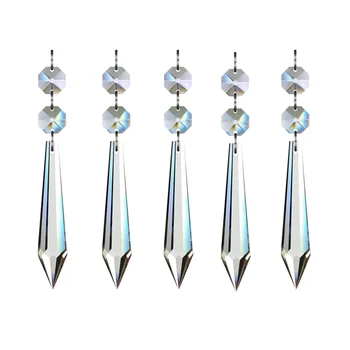 Best quality crystal glass icicle prism hanging crystals replacement pendants beads