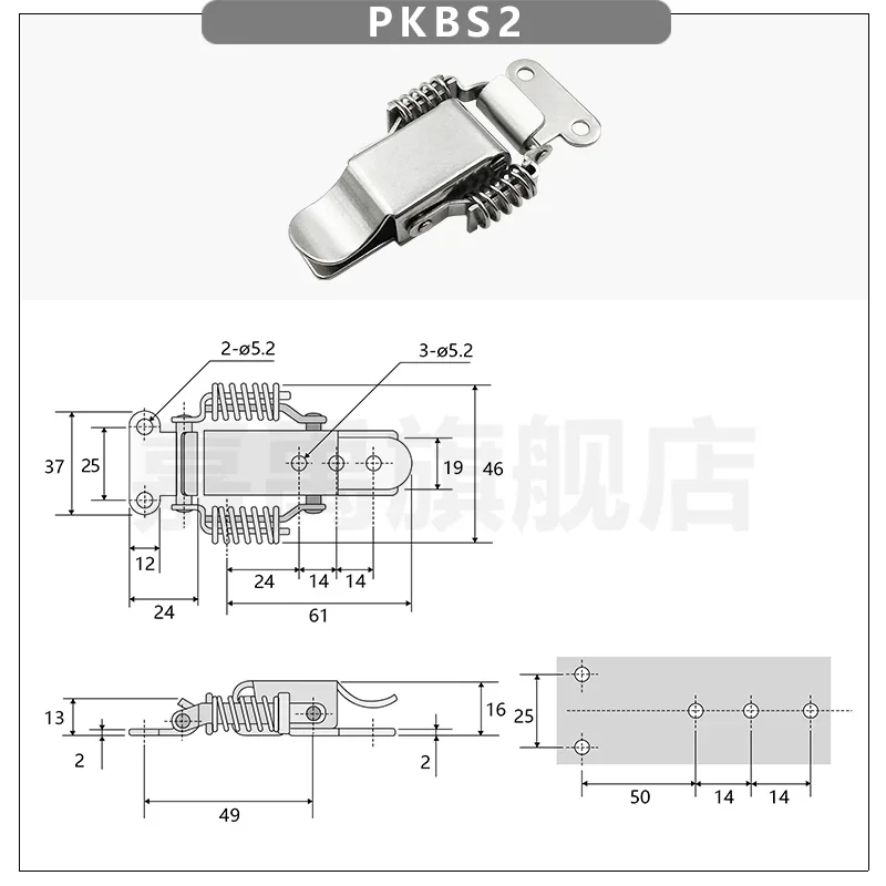 product wholesale customized universal pkbs pkbsl 304 stainless steel  snap locks with springs-39