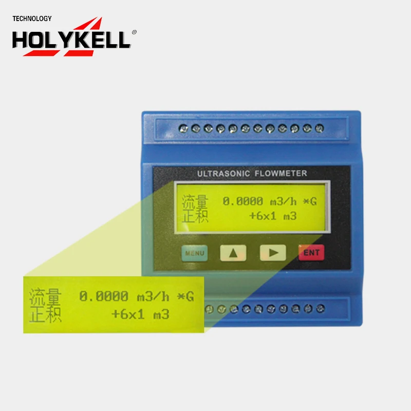Holykell Clamp on Pipe Line Module Type Ultrasonic Heat Liquid Flow Meter
