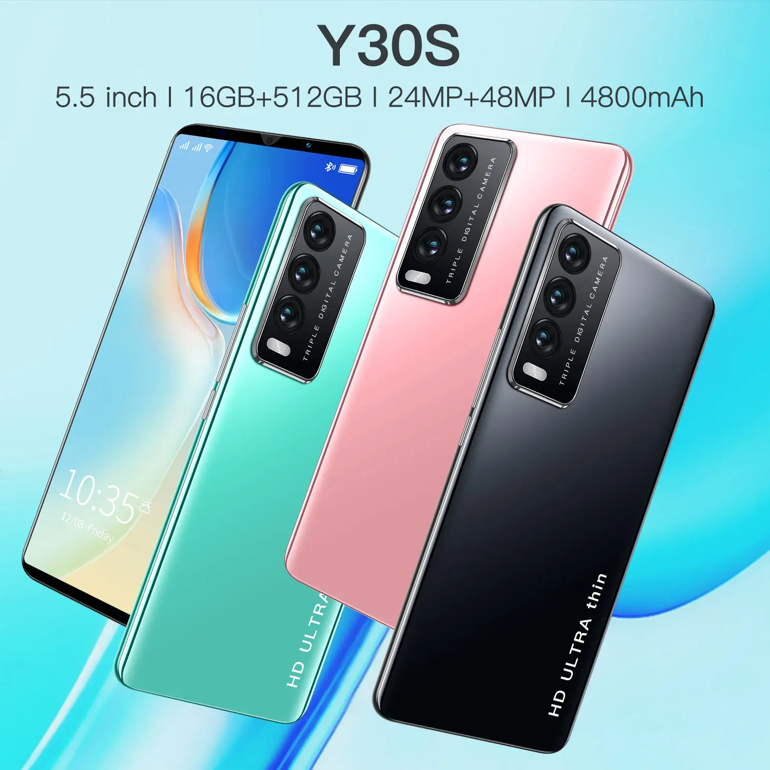 原装y30s 16gb   512gb 5.8英寸指纹安卓11双卡手机