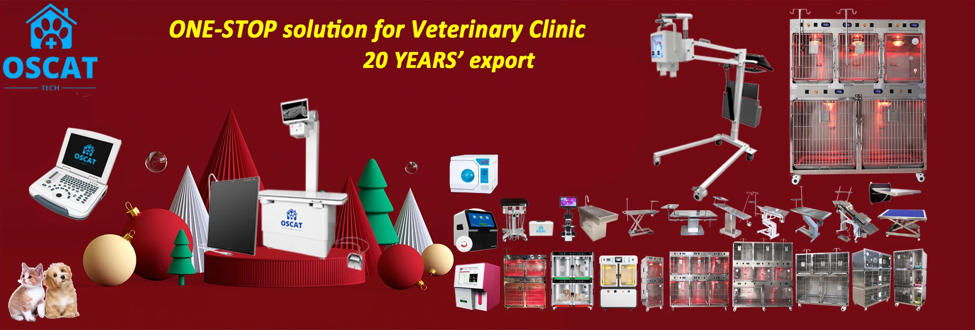 OSCAT Vet Equipment YDE700500 Double Head LED Exam Light for Enhanced ...