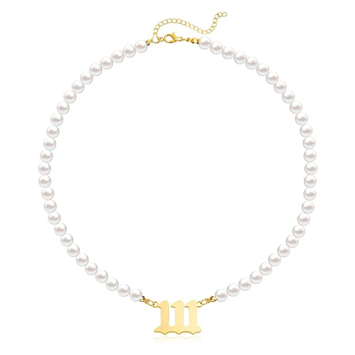 New Stainless Steel Lucky Number Choker 