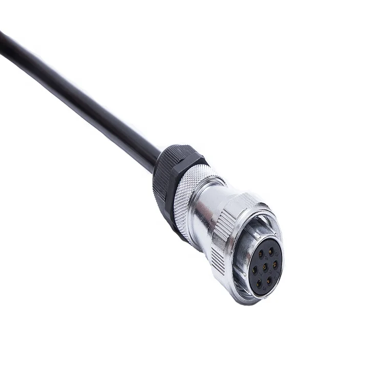 Waterproof metal head electrical aviation plug 7 pin trailer cable 7 core trailer cable spiral cable for truck and trailer