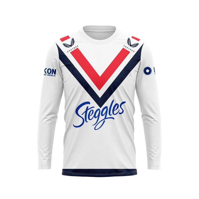 Sublimated Printing Quick Dry Australia New Zealand  Warriors Club Team Uniform Set Nrl League Long Sleeve Mens Jerseys