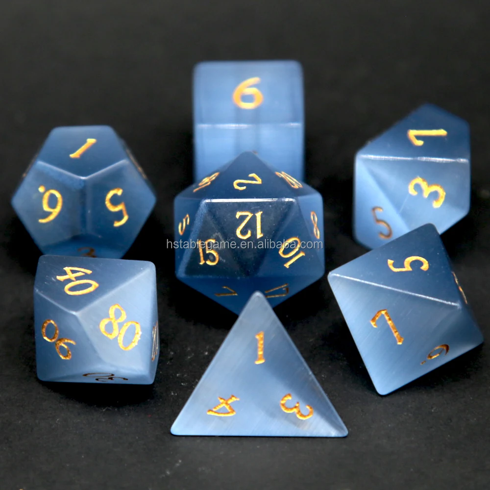HS DICE Polyhedral Dice Set For D&D & RPG – Includes D100, D60, D30 + Standard 7-Piece Set (Black) - View #7