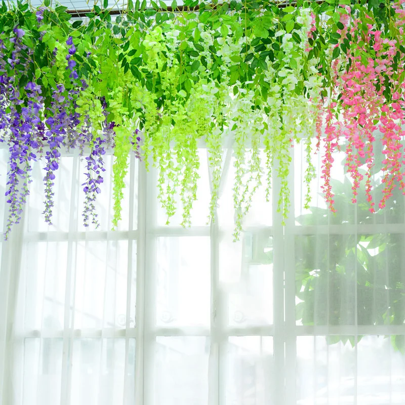 Wholesale Multicolor Wisteria Silk Flower Wholesale Hanging Flower